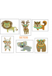 Set035 - Cute Tribal animals